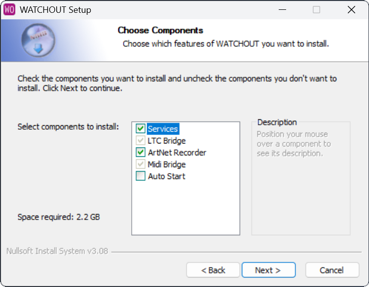 WATCHOUT Setup - Choose Components