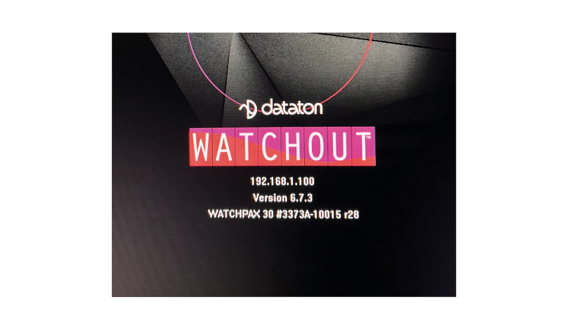 WATCHOUT 6 start-up screen