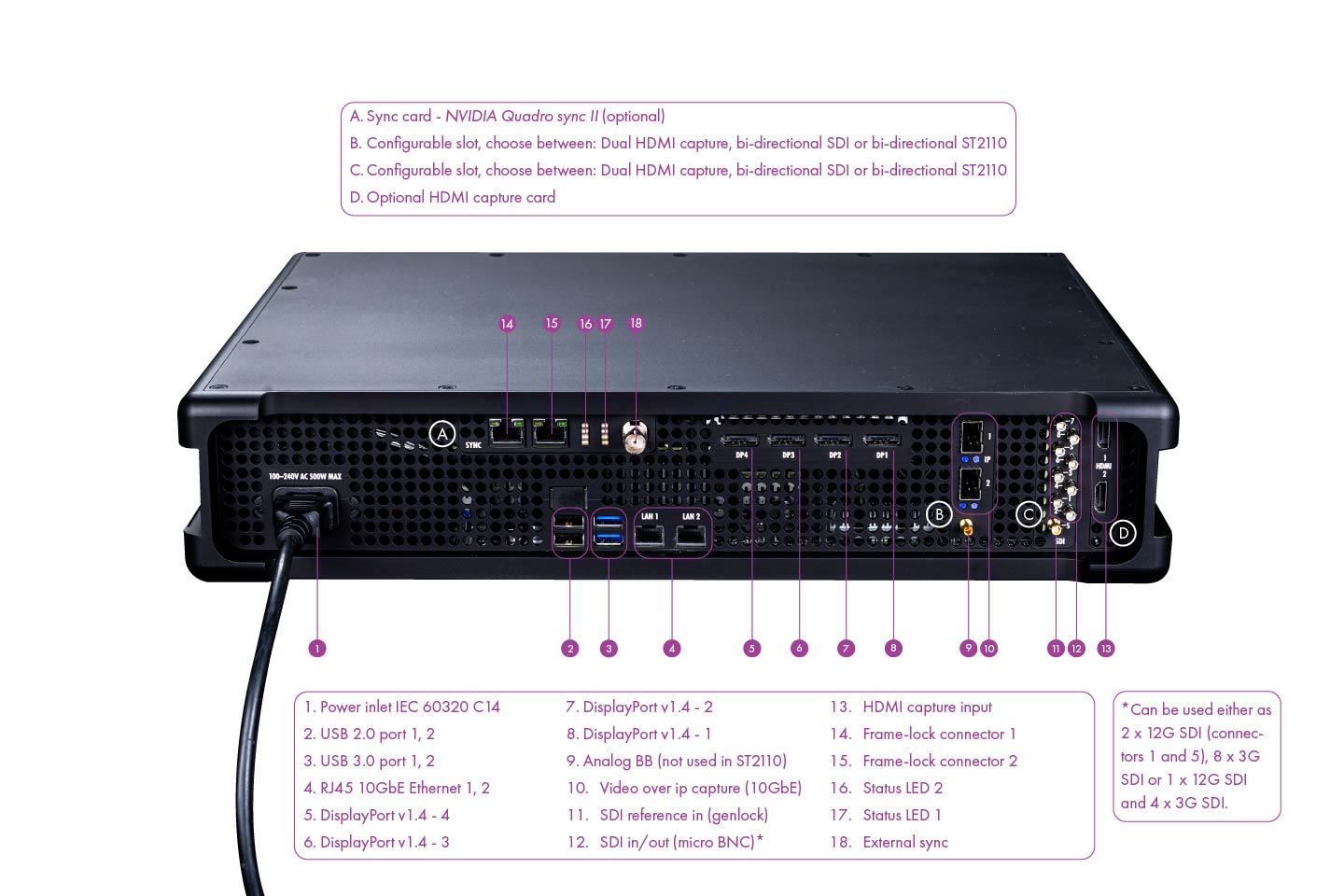 WATCHPAX 64 Connectors - Rear