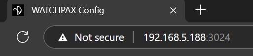 WATCHPAX Config - Browser
