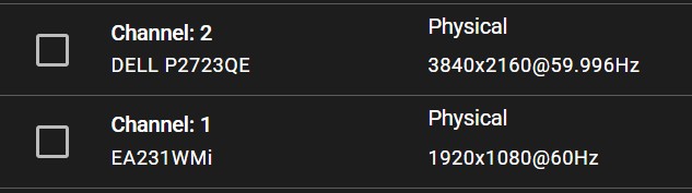 WATCHPAX Config - Channel Status