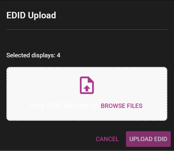 Upload EDID