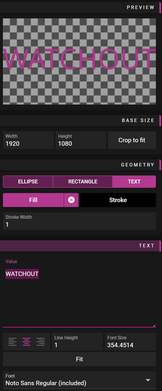 Text Shape Properties