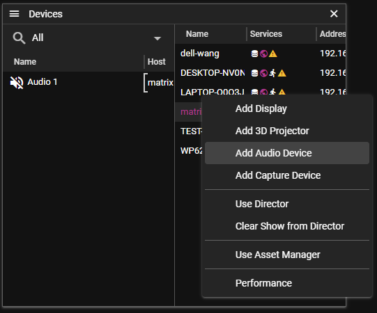 Adding an audio device